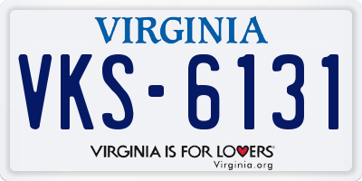 VA license plate VKS6131