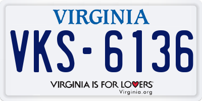 VA license plate VKS6136