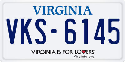 VA license plate VKS6145