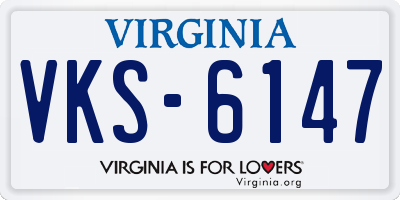 VA license plate VKS6147