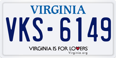 VA license plate VKS6149