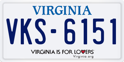 VA license plate VKS6151