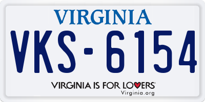 VA license plate VKS6154