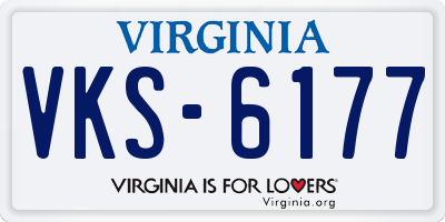 VA license plate VKS6177