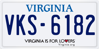 VA license plate VKS6182
