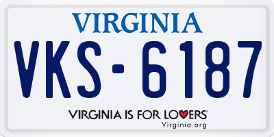 VA license plate VKS6187