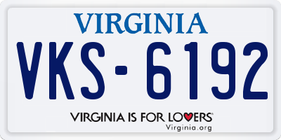 VA license plate VKS6192