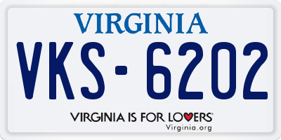 VA license plate VKS6202