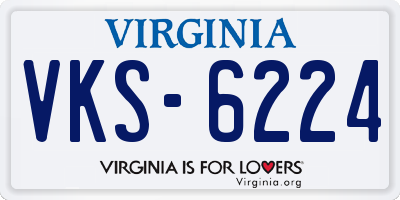 VA license plate VKS6224