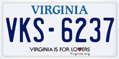 VA license plate VKS6237