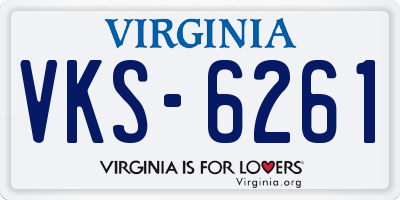 VA license plate VKS6261