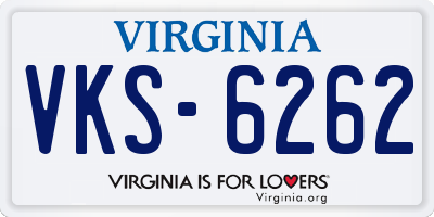 VA license plate VKS6262