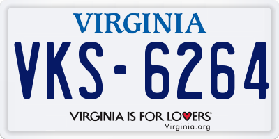 VA license plate VKS6264