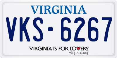 VA license plate VKS6267