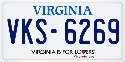 VA license plate VKS6269