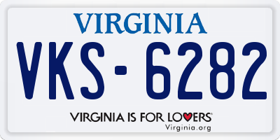 VA license plate VKS6282