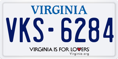 VA license plate VKS6284