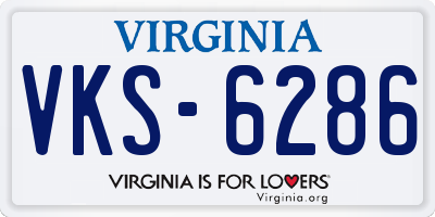 VA license plate VKS6286