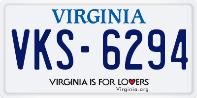 VA license plate VKS6294