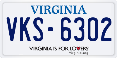 VA license plate VKS6302