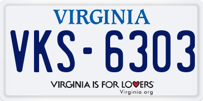 VA license plate VKS6303