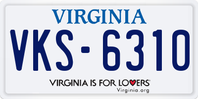VA license plate VKS6310
