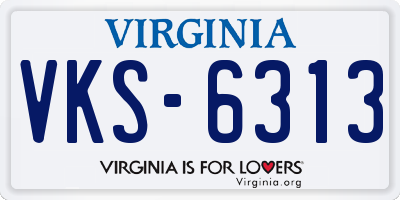 VA license plate VKS6313
