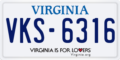 VA license plate VKS6316