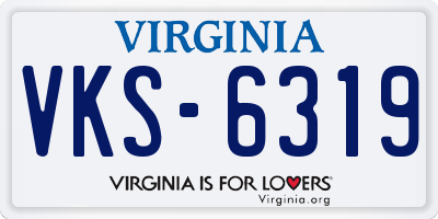 VA license plate VKS6319