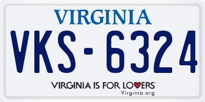 VA license plate VKS6324