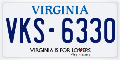 VA license plate VKS6330
