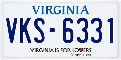 VA license plate VKS6331