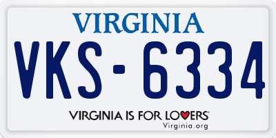 VA license plate VKS6334