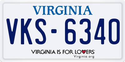 VA license plate VKS6340