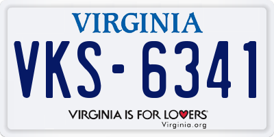 VA license plate VKS6341