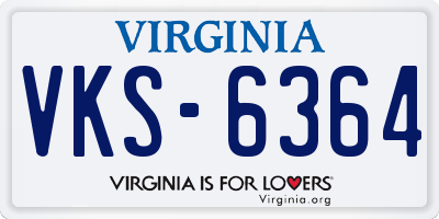 VA license plate VKS6364