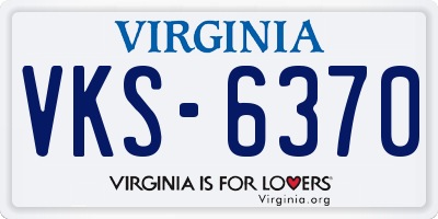 VA license plate VKS6370