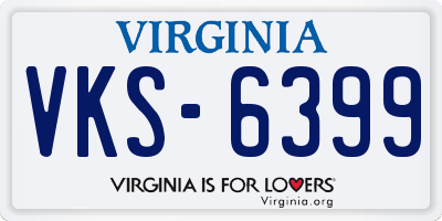 VA license plate VKS6399