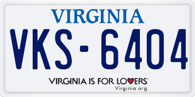 VA license plate VKS6404