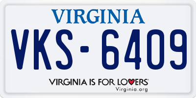 VA license plate VKS6409