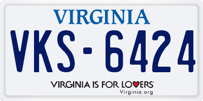 VA license plate VKS6424