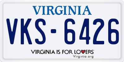 VA license plate VKS6426