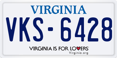 VA license plate VKS6428