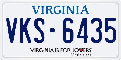 VA license plate VKS6435