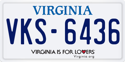 VA license plate VKS6436