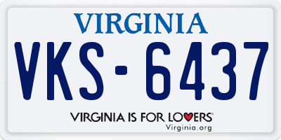 VA license plate VKS6437