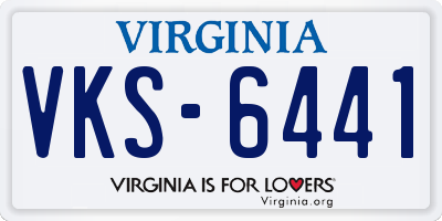 VA license plate VKS6441