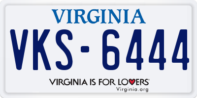 VA license plate VKS6444