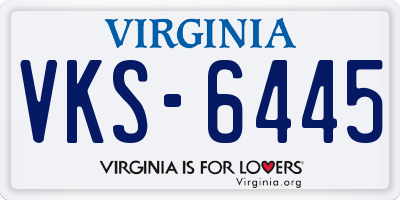 VA license plate VKS6445