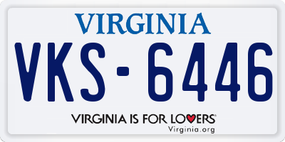 VA license plate VKS6446